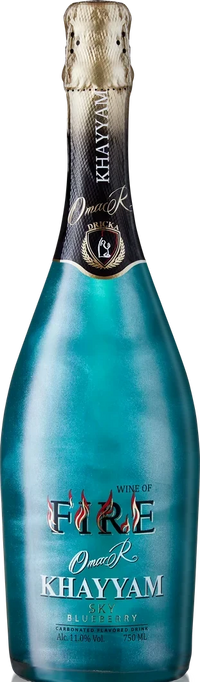 Omar Khayyam Fire Sky sparkling wine with edible shimmer, blueberry, 75cl bottle