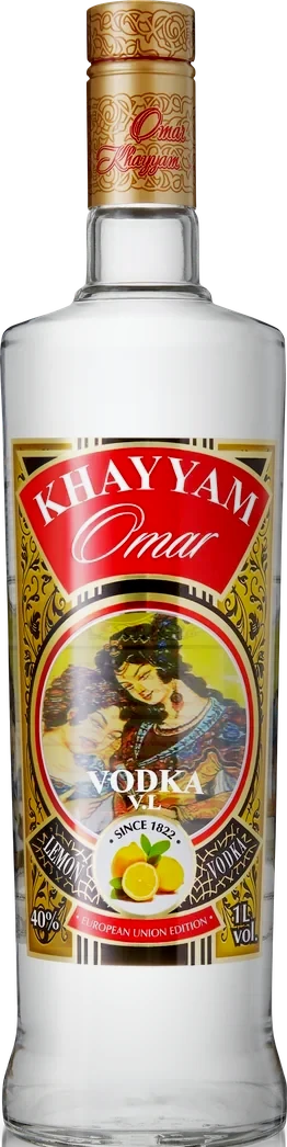 Omar Khayyam Premium Wheat Vodka Lemon (V.L.), 1 litre bottle
