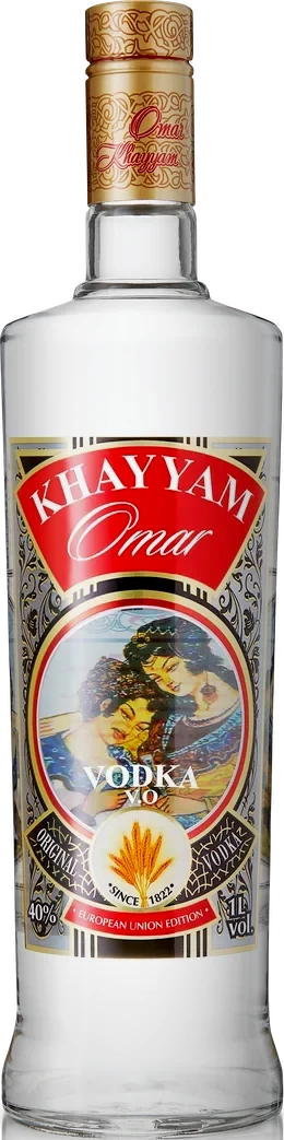 Omar Khayyam Premium Wheat Vodka Original (V.O.), 1 litre bottle
